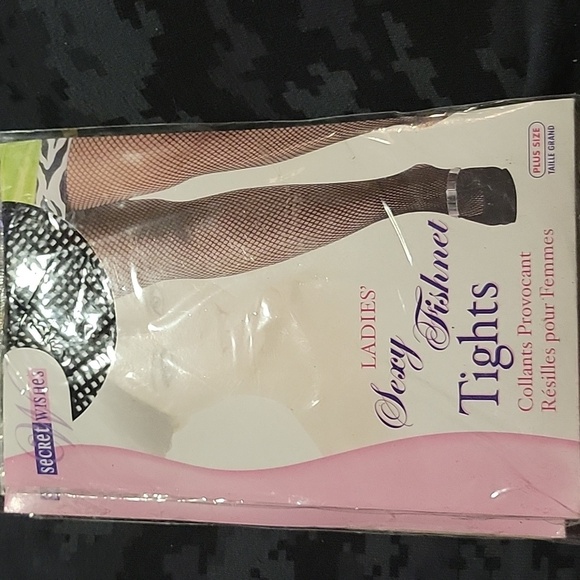 NEW Rubies Secret Wishes Ladies Plus Size Fishnet Tights - Picture 1 of 4